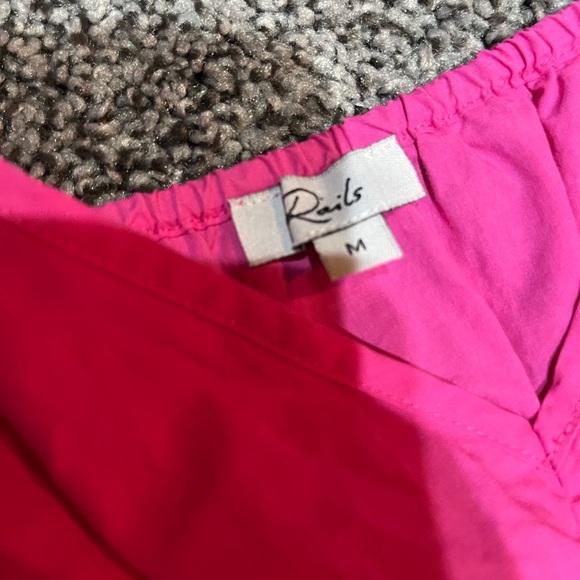 Rails Vibrant Pink V-Neck mini dress sundress medium - Picture 5 of 9